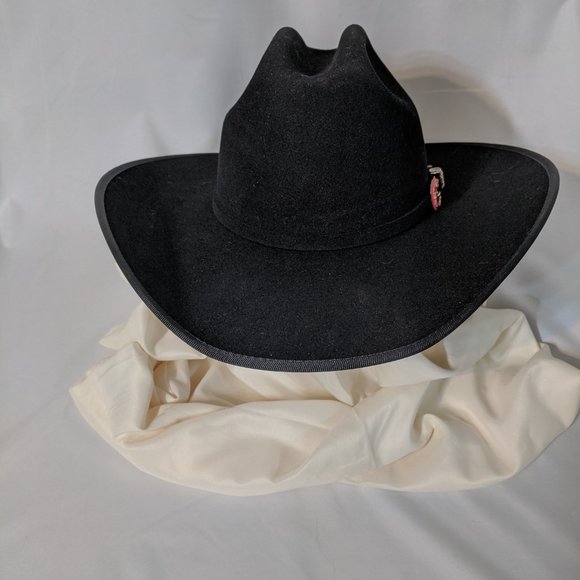 Cruel Girl Black Felt Cowgirl Hat size 6 5/8